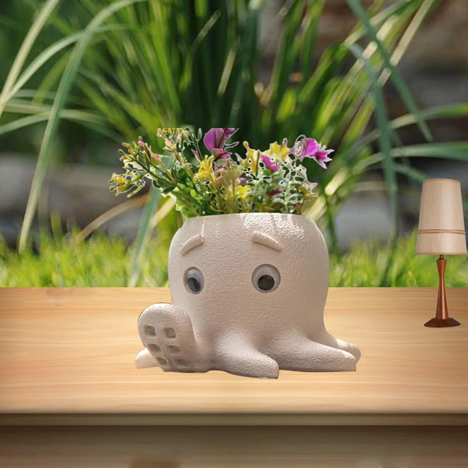 Octopus Flower Pot Crafts Birthday Gift Modern Art Octopus Plant Holder Decorative for Home Indoor Dining Table Living Room Desk