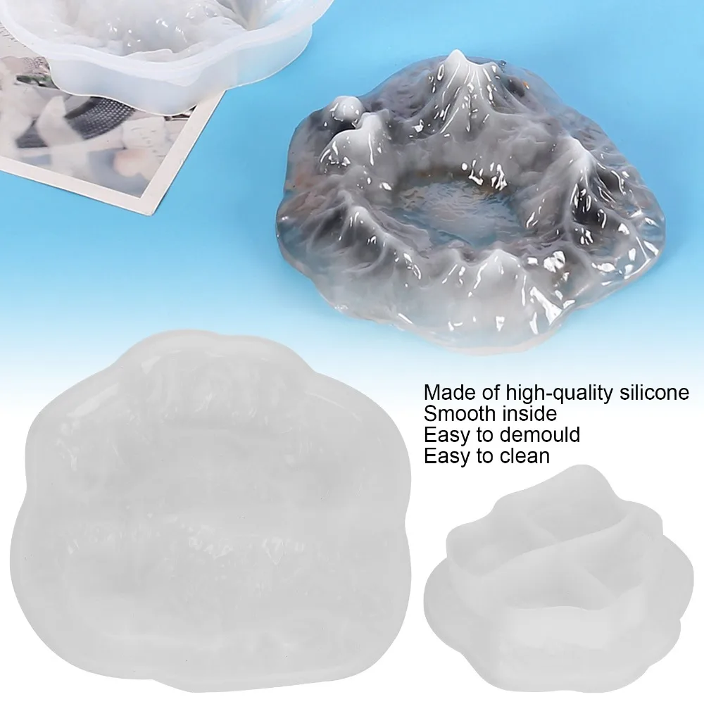 Smooth Surface Ashtray Mould Translucent Easy Demoulding Resin Ashtray Mould Reusable DIY Ashtray Mould Wide Applications