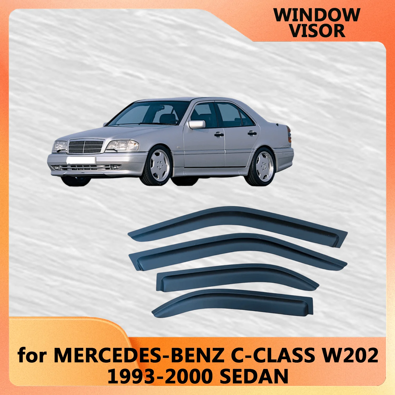 

Оконный козырек от дождя для MERCEDES-BENZ C-CLASS W202 Sedan 1993 1994 1995 1996 1997 1998 1999 2000 ветрозащитный козырек двери