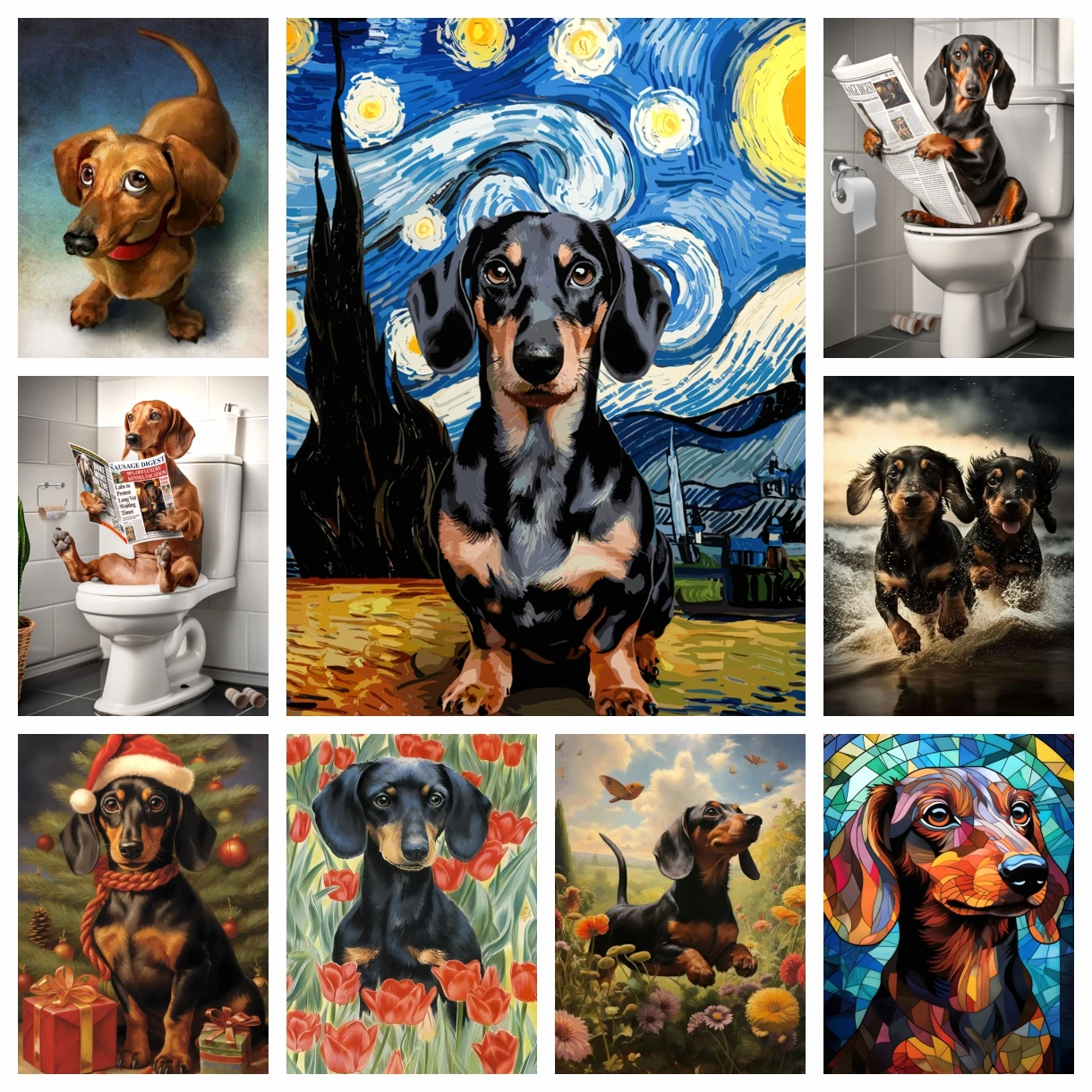 Dackel 5D Diamant Malerei süße Haustier Hund Kunst Mosaik Porträt DIY Diamant Stickerei Zimmer Home Decor Handwerk