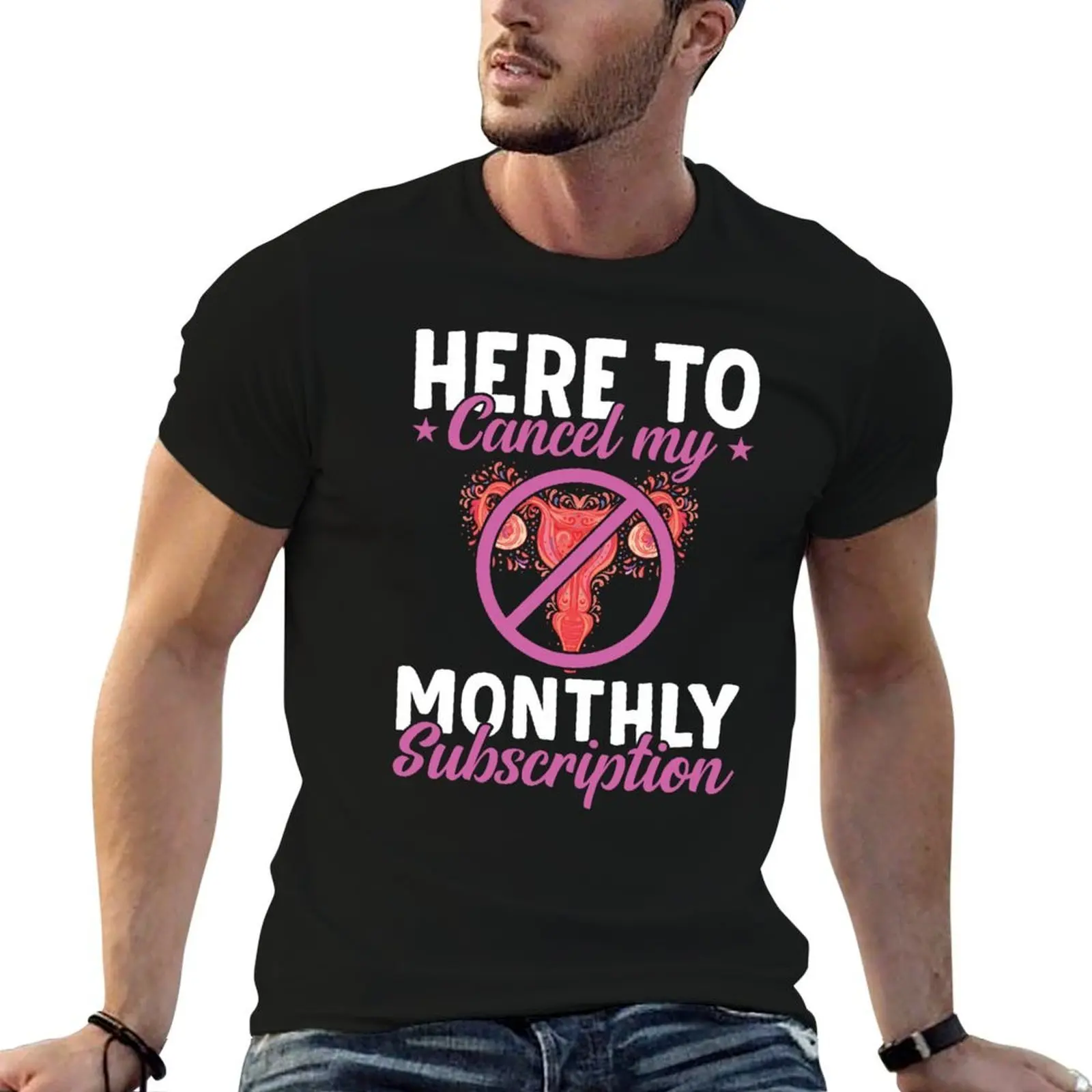 Here To Cancel My Monthly Subscription Shirt, Hysterectomy Surgery Shirt, Hysterectomy Support Shirt, Uterus Uterus Evic T-Shirt