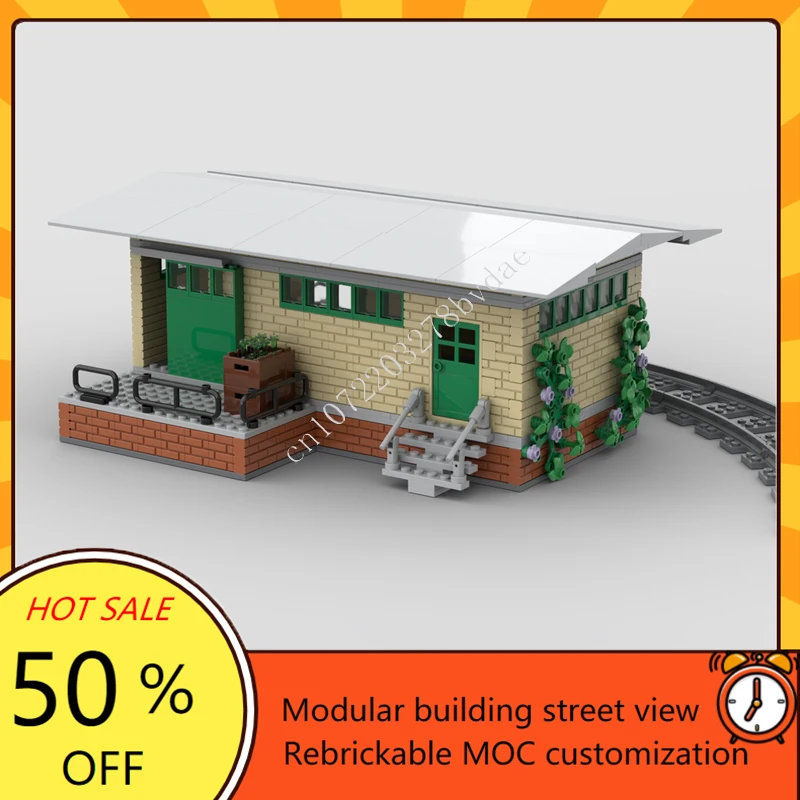 688PCS freight shed Modular MOC Creative street view Model Building Blocks Architecture DIY Education Assembly Model Toys Gifts