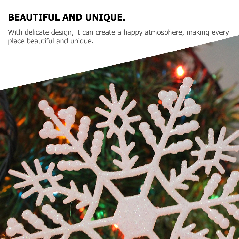 

5Pcs Christmas Hanging Snowflake Ornaments Sturdy Xmas Tree Decor Party Home Decoration Christmas Hanging Snowflake Ornament