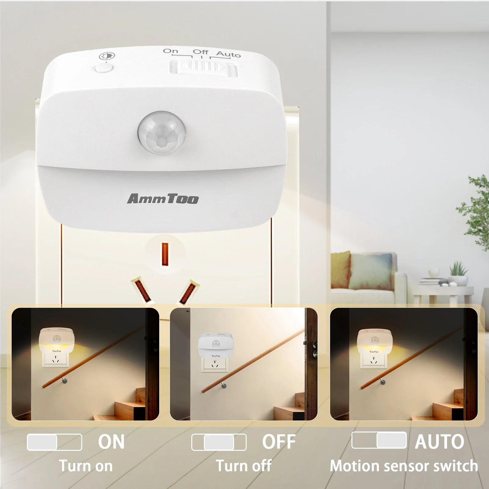 

US European Plug LED Night Light PIR Motion Sensor Light Smart Lamp 110V 220V AAA Battery For Bedroom Bathroom Corridor Closet