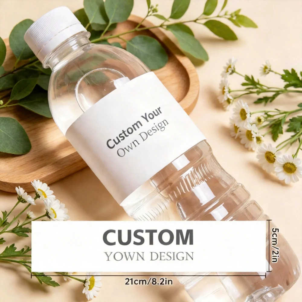 Autocollants personnalisés imperméables pour bouteilles d'eau, étiquettes personnalisées pour baptêmes, premières communions, mariages et anniversaires