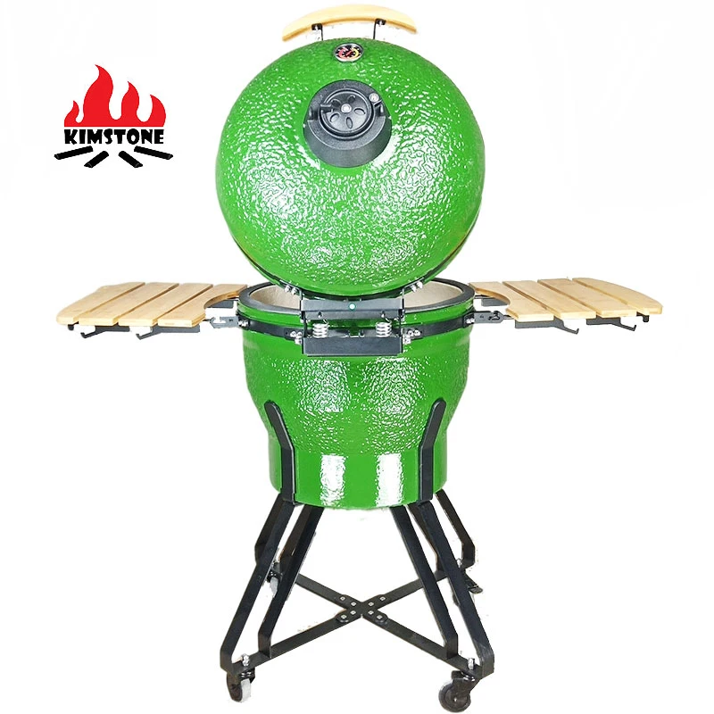 22inch KIMSTONE KimBer-R Series Color Stone Pattern Kamado Grill Using in House Party