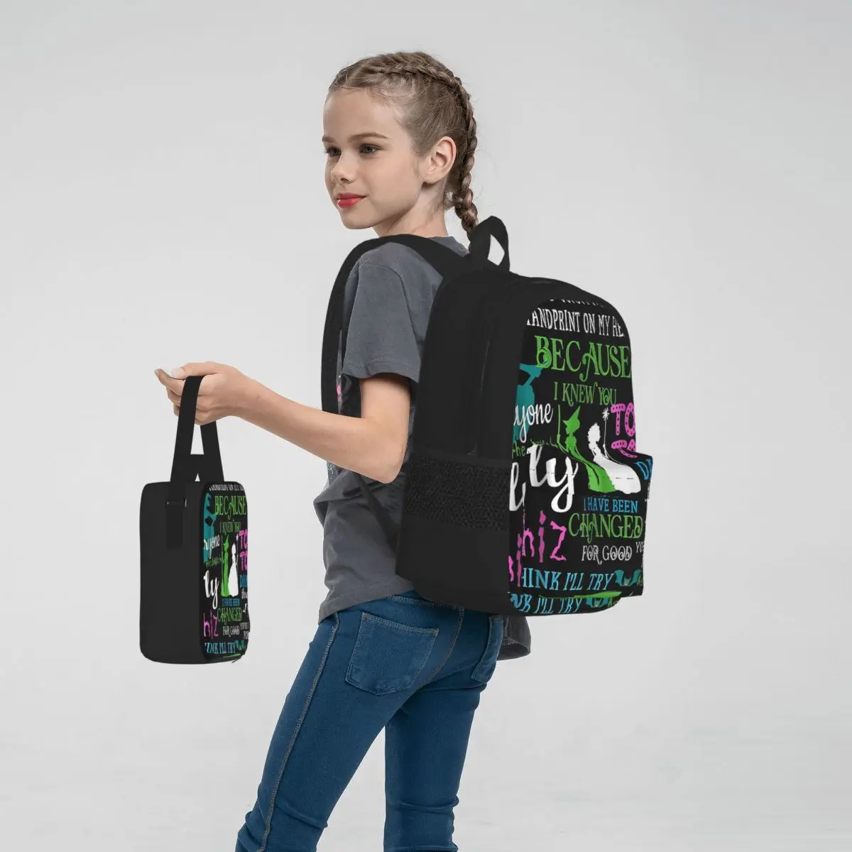 Mochila Musical Halloween para meninos e meninas, mochilas escolares para estudantes, mochila infantil, lancheira, saco de caneta, conjunto de 3 peças