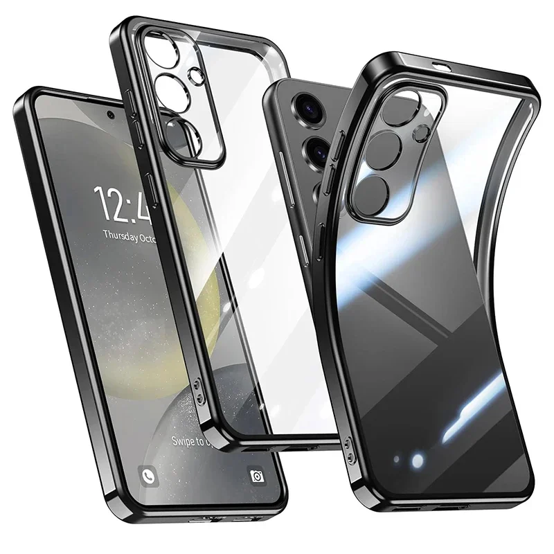Luksusowe, brokatowe, silikonowe etui ochronne na Samsung Galaxy S26 S25 FE S24 Ultra S23 S22 S21 Plus, przezroczysta, silikonowa obudowa z błyszczącym wykończeniem. — zdjęcie 6