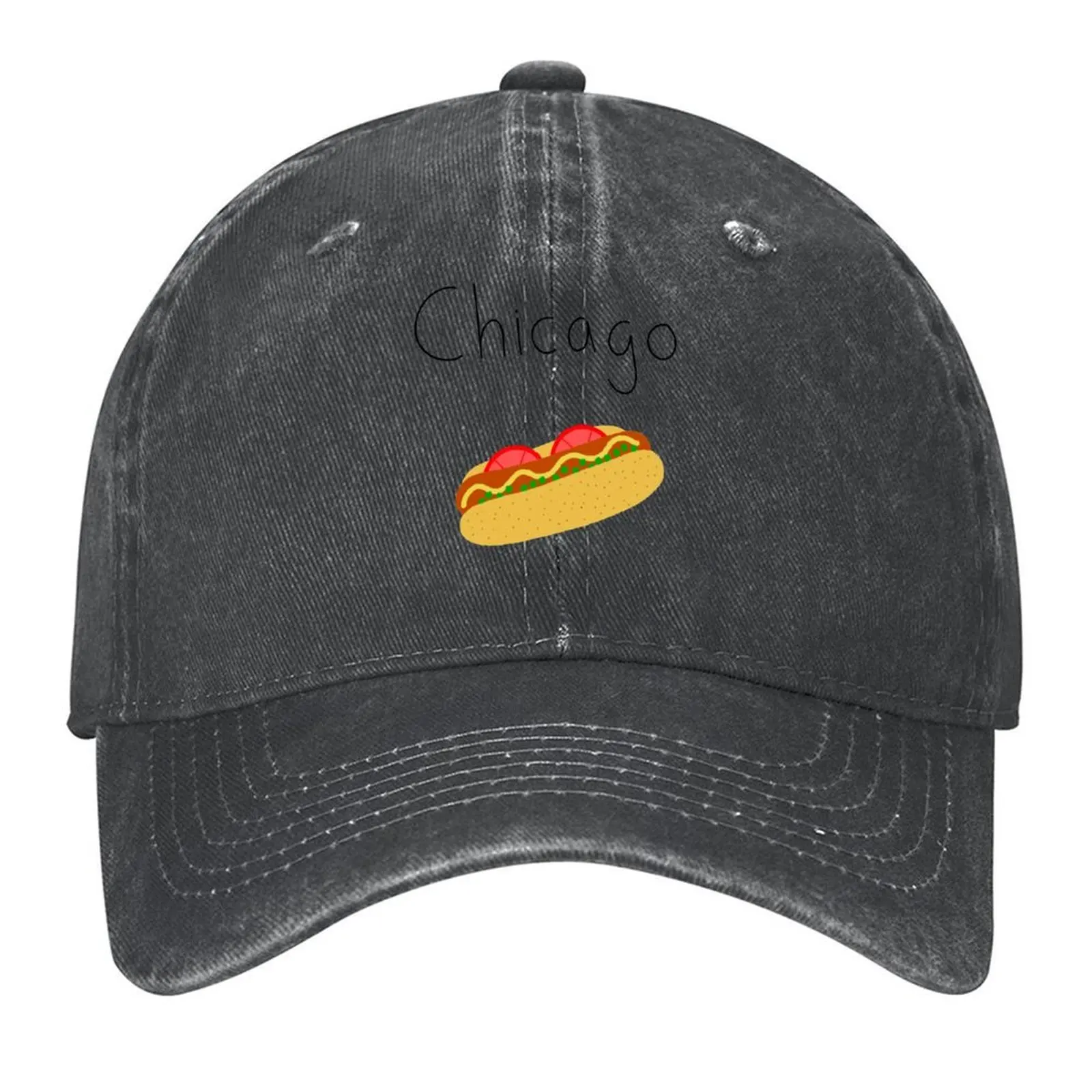 

Бейсбольная кепка Chicago Hotdog, мужская шляпа для рыбалки на солнце, шляпа в стиле аниме, мужская роскошная шляпа для гольфа, мужская и женская