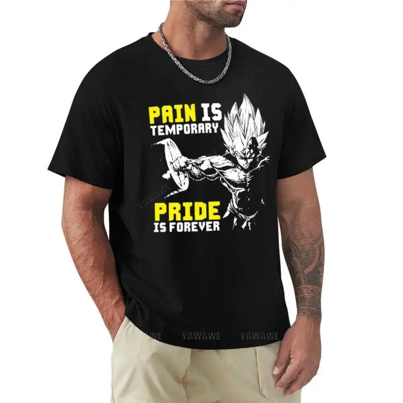 Pain is Temporary Pride is Forever T-Shirt man clothes graphics t shirt summer tops black t shirts Men's cotton t-shirt