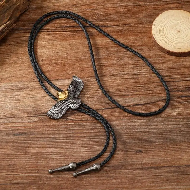 31BF 1pc/2pcs Masquerade Adult Bolo Necktie with Buckle Vintage Tie for Men