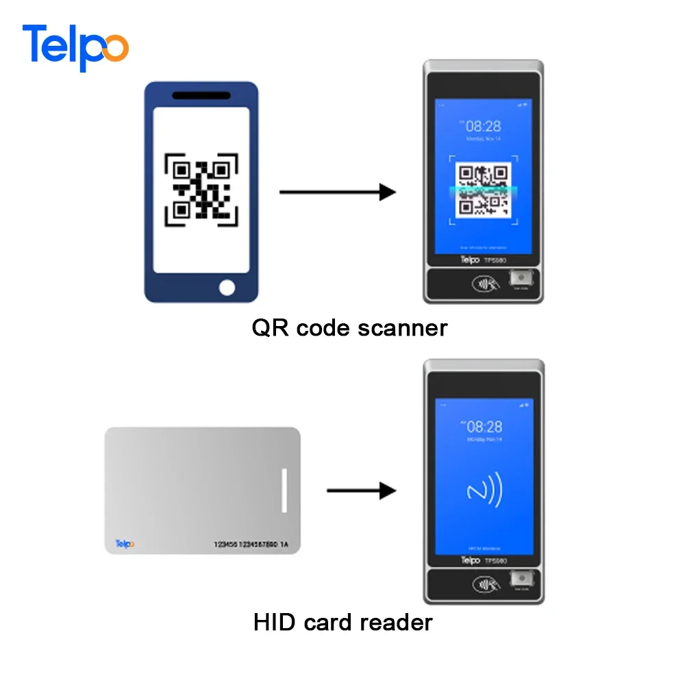 School Solution HID Id Card Student Access Control Panel Biometric Time Attendance Terminal