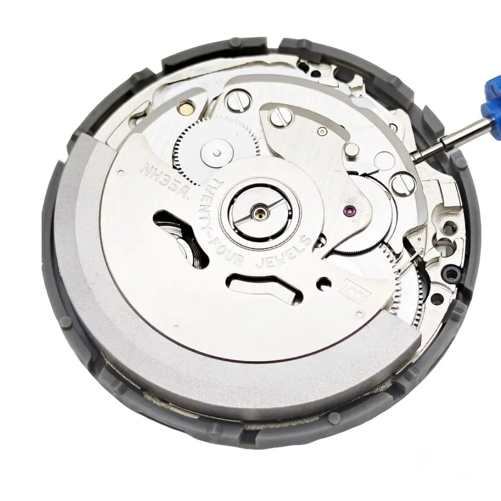 Japan Genuine NH35 Automatic Mechanical Movement High Accuracy 24 Jewels Mod Watch NH35A Date at 3:00