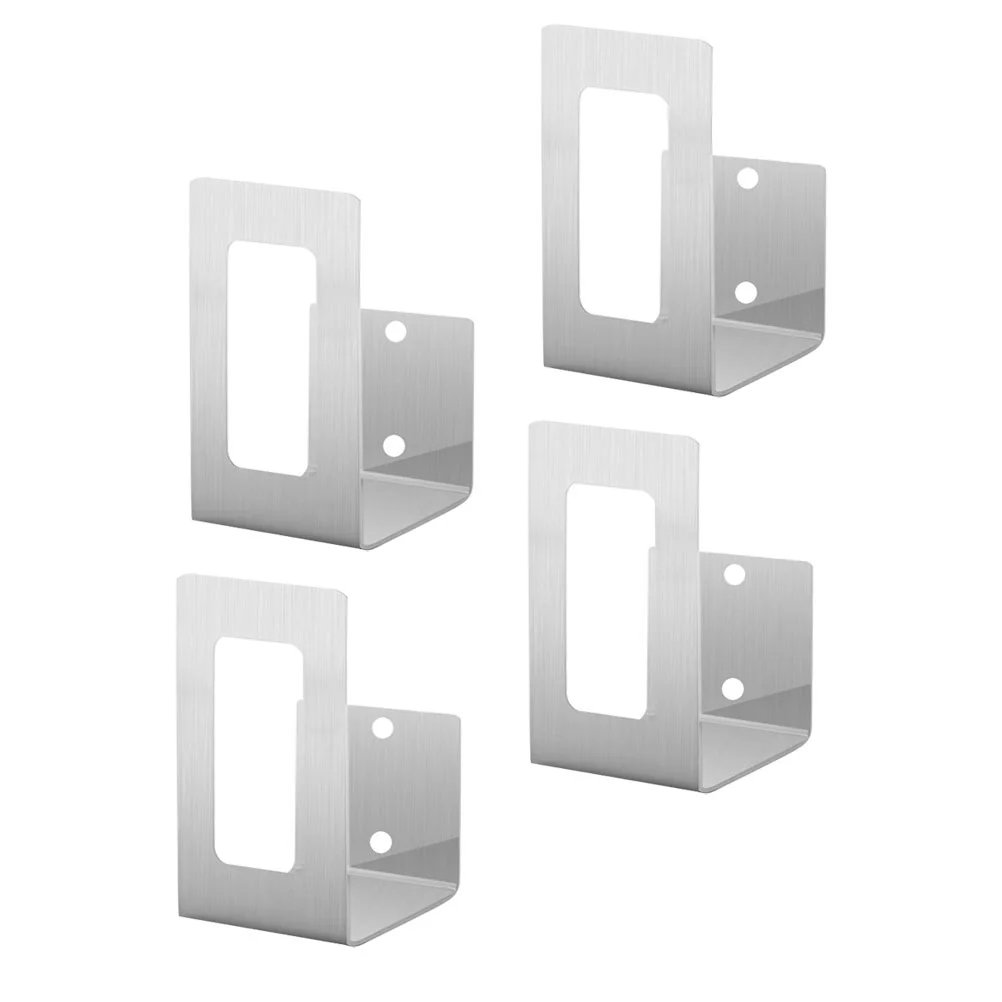 

4 Pcs Hider Kitchen Wall Rack Board Shelf Dry Silver