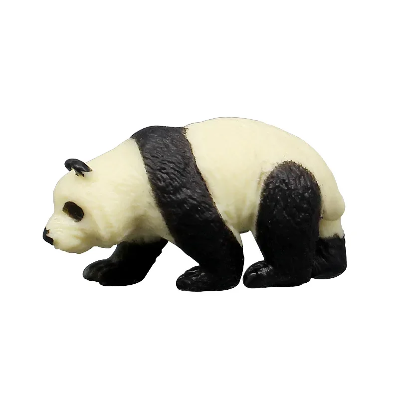 Miniature Animal Figurines Set Dinosaur Mammoth Tiger Panda Bison Fairy Garden Moss Decor Ornaments Collectible Accessories