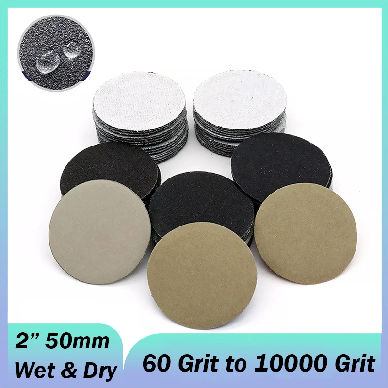 

2" 50mm 60Grit-10000Grit Wet & Dry Sanding Disc For Car Detailing Headlight Restoration Grinder Accessories Sanding Discs Paper