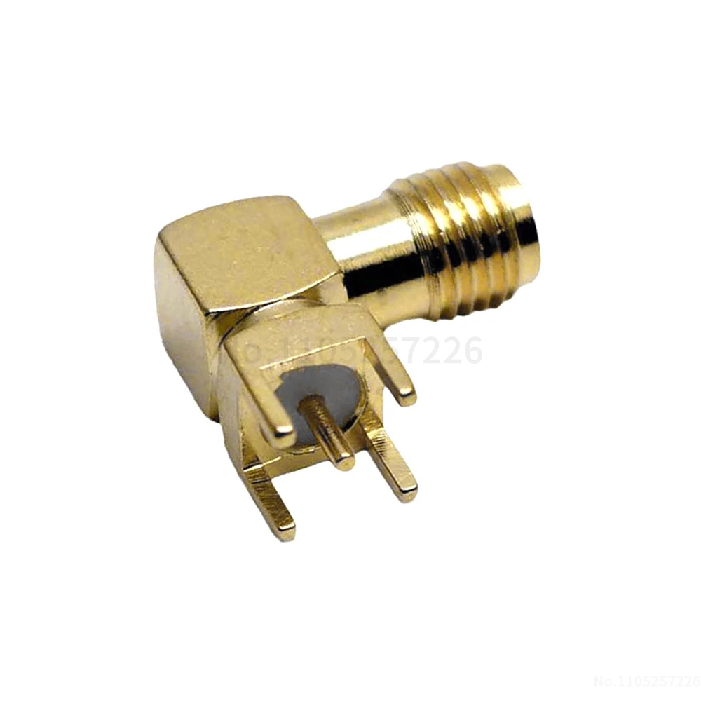 SMA-KWE antenna socket 90-degree SMA female external thread with internal bore angled-pin SMA RF connector (1 pcs)