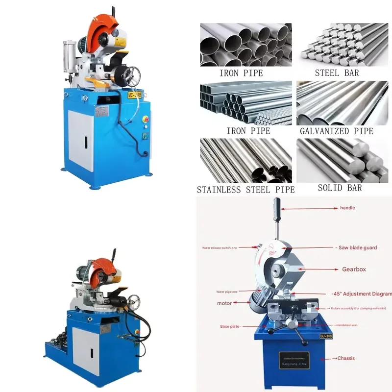 Pneumatic Pipe Cutter with Angle Cutting and Circular Saw Function for Rod Motor