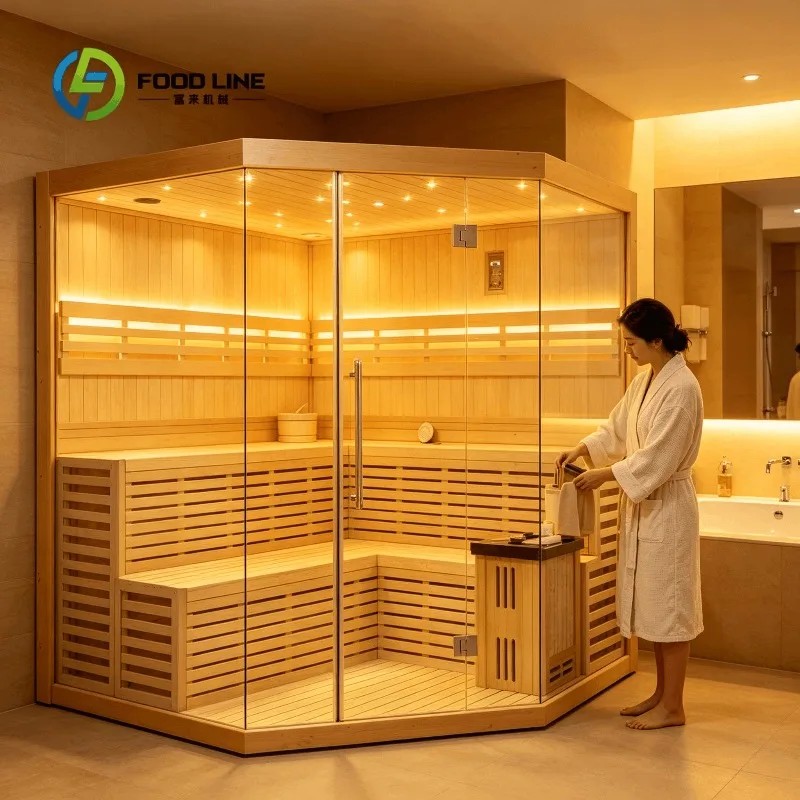 Traditional Finnish Style Home Sauna Room Hot Stones Wooden Bench Far Infrared Bulk Order Large Discounts for Spa Owners
