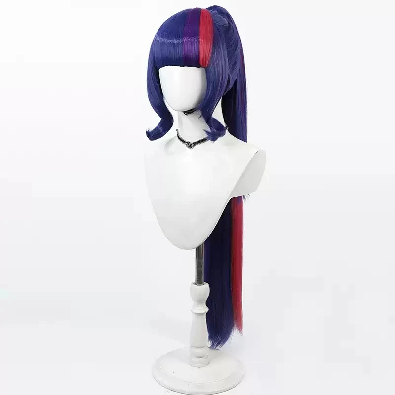 New Twilight Sparkle Cosplay Wig Women Long Heat Resistant Synthetic Hair Halloween Carnival Party Role Play