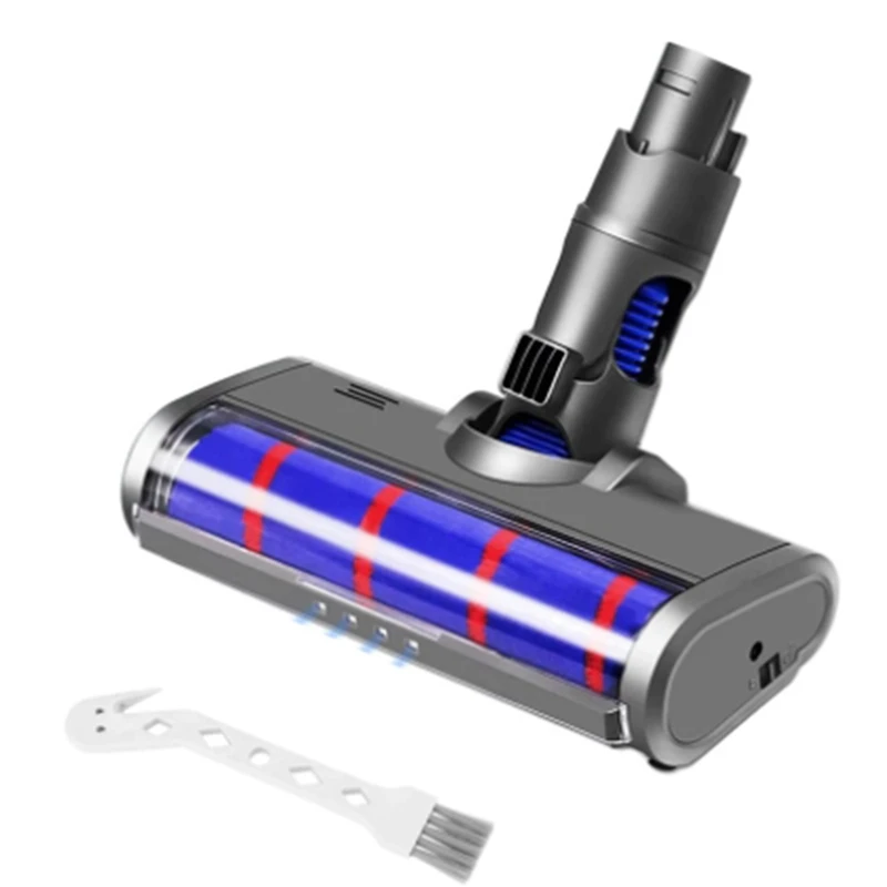 

Floor Head Roller Brush For Dyson V6 B-Type Vacuum Cleaners Parts Rotatable Brush Tool With LED Light