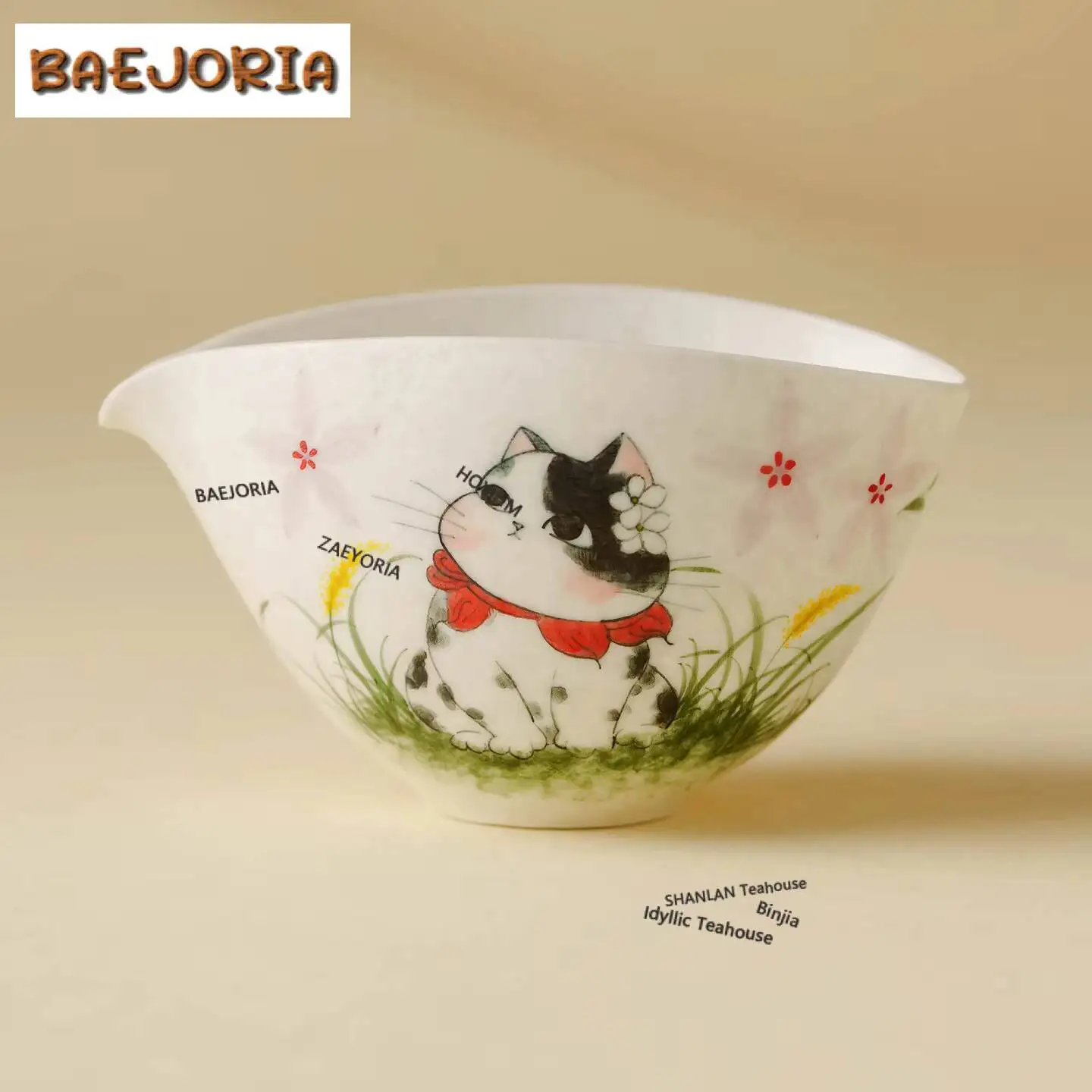 160ml Hand-painted Cat Tea Pitcher Pour Tea Serving Cup Cha Hai Dispenser Justice Cup Fair Mug Cafes Collection Supplies