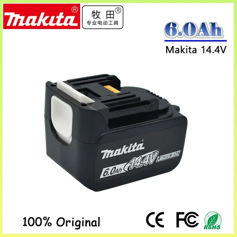 

Makita 14.4V 6000mAh Makita Rechargeable Li-ion Battery For Makita 14V Power Tools 6.0Ah Batteries BL1460 BL1430 1415 194066-1