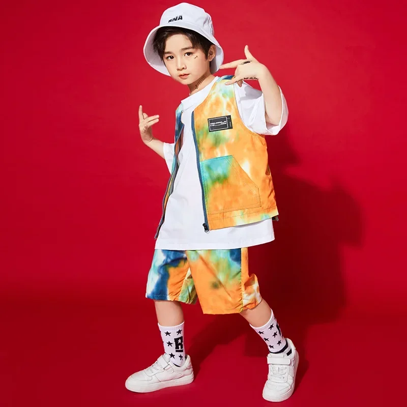 Neue Kinder Hip Hop Kleidung Street Dance Bühne Kostüme Moderne Jazz Performance Outfit Mädchen Casual Ballsaal Tanzen Rave Tragen