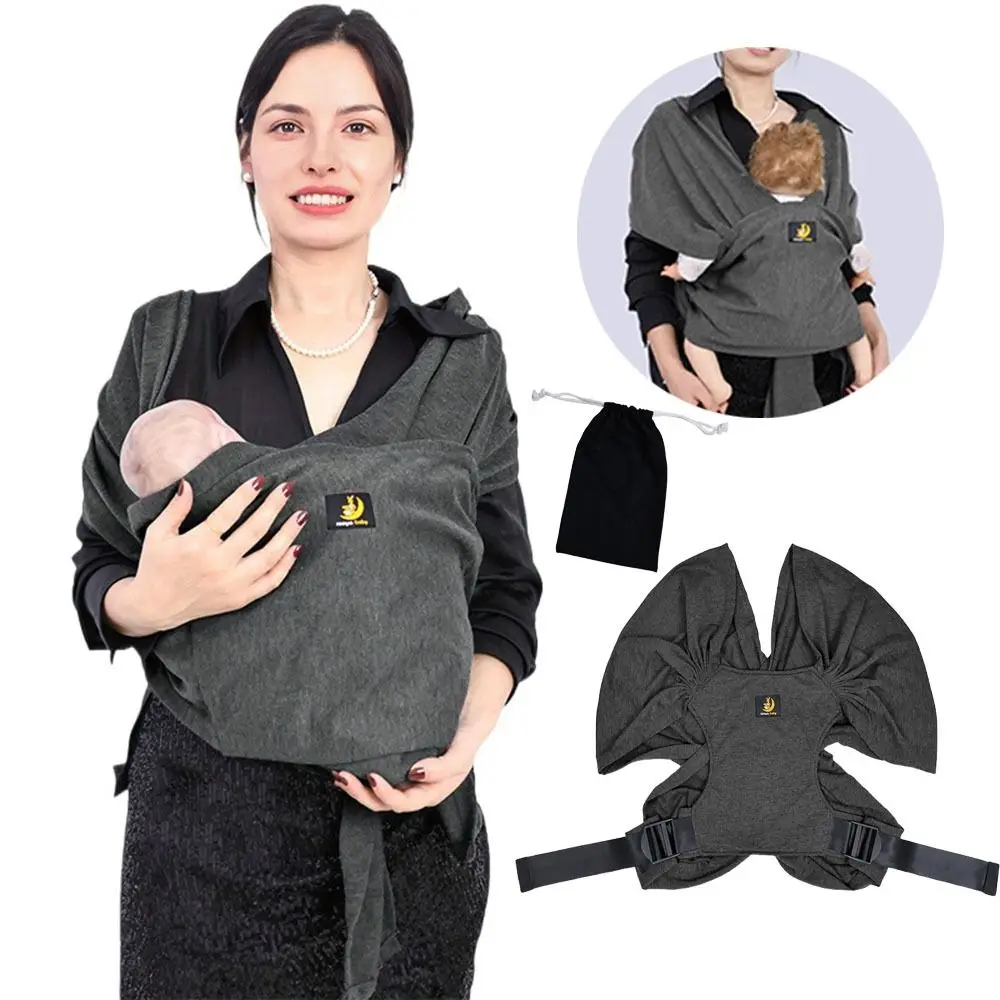 Soft Korea Style Baby Wrap Carrier Breathable Lightweight Newborn Sling Adjustable Multi-Functional Baby Swaddle Strap Toddler view 5