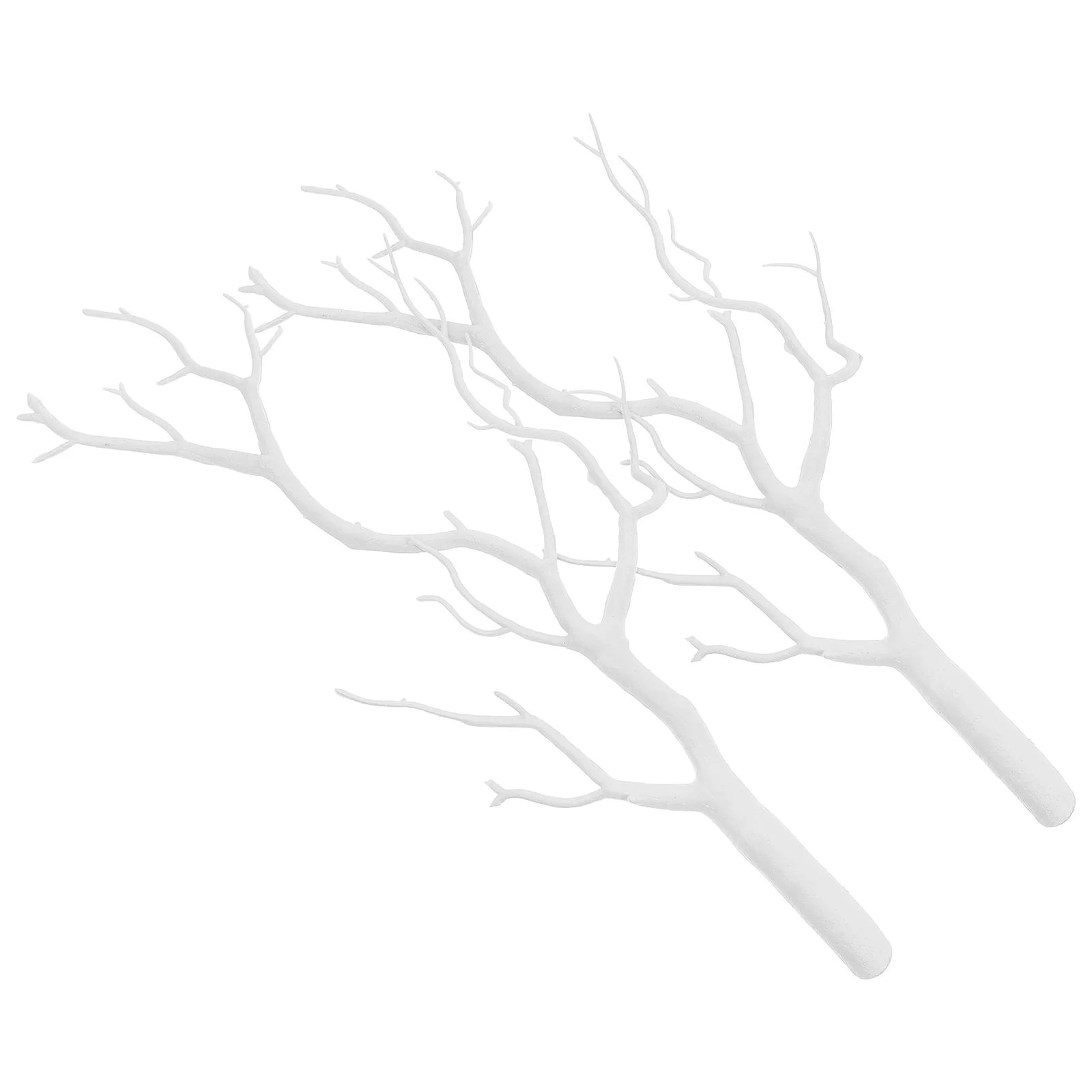 

2Pcs Artificial Dry Branches Frosted White Stems Vase Filler Decorative Plant Decor Birch Tree Sticks