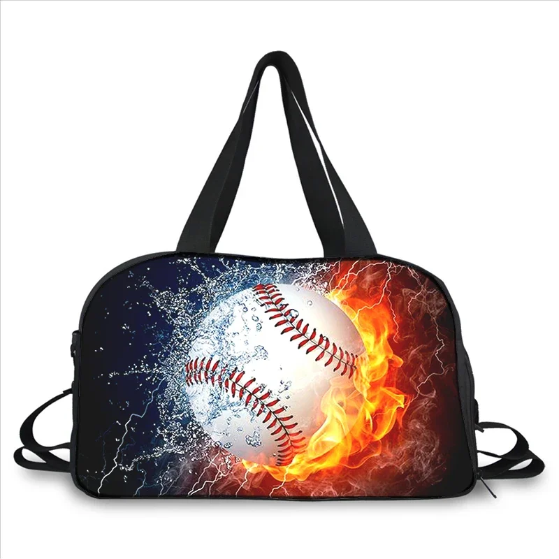 Bolso de viaje multifunción con estampado 3D de movimiento de béisbol, bolsa de mensajero portátil de gran capacidad, tendencia de moda