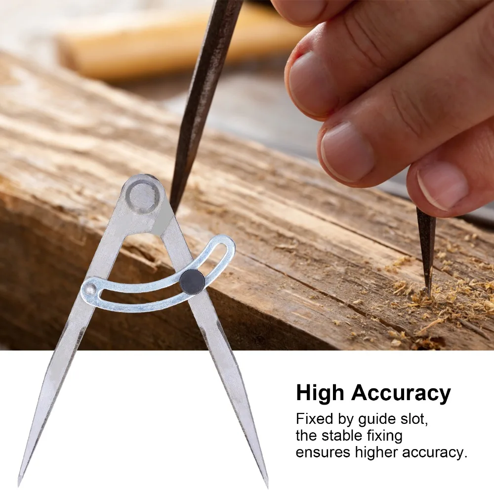 Carbon Steel Wing Divider Gauge Adjustable Lockable Angle Scribing Adjustable Scribing Tool Wing Compass For Woodworking