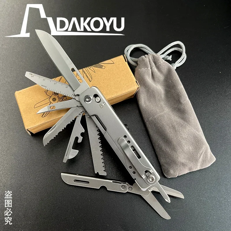 DAKOYU Outdoor Multifunctional Folding Multifunctional Tools Camping Equipment Portable EDC Detachable Large Scissors