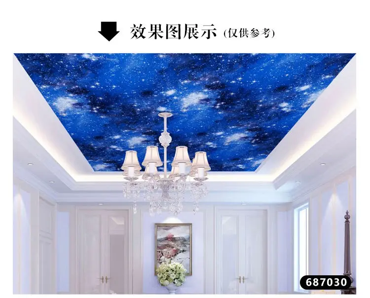 Self Adhesive Galaxy Stars Ceiling Wallpaper Fresco Art Wall Paper Living Room Bedroom Mural 3D Mural Papel De Parede