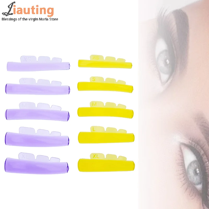 5 Pairs/box Self-adhesive Silicone Eyelash Perm Rod Lash Lifting Lamination Pad 3D Lashes Extension Curler Accessories Tools