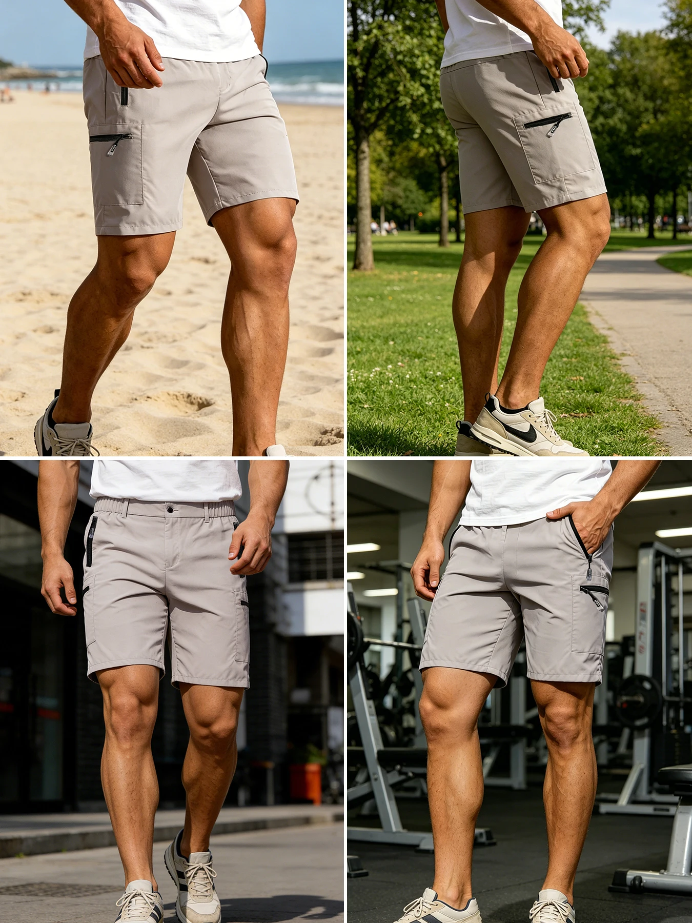 Bermudas Cargo Masculinas com  - Mens Fashion Cargo Pants avaliação e preço