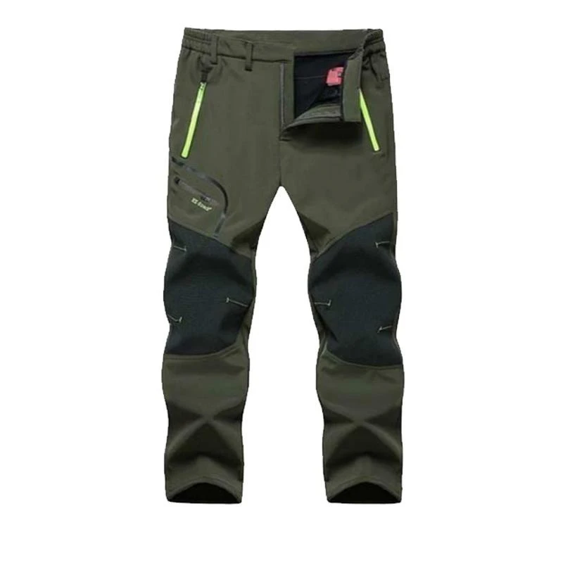 Pantalones largos de lana para hombre, Otoño Invierno, exteriores, resistentes al viento, impermeables, transpirables, cálidos, para senderismo, Camping, escalada, esquí