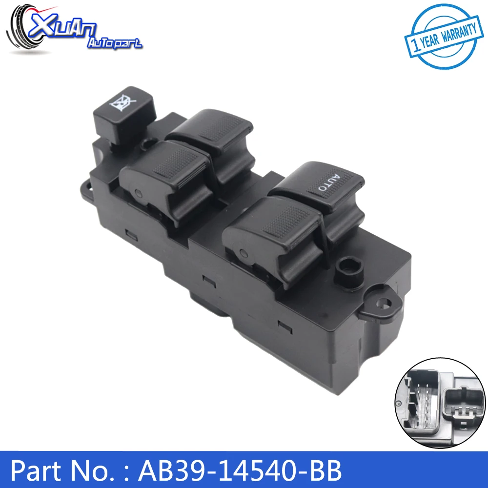 XUAN Car Front Left Power Window Control Switch Button AB39-14540-BB For Ford Ranger 2012-15 For Mazda BT50 13-16 AB3914540BB