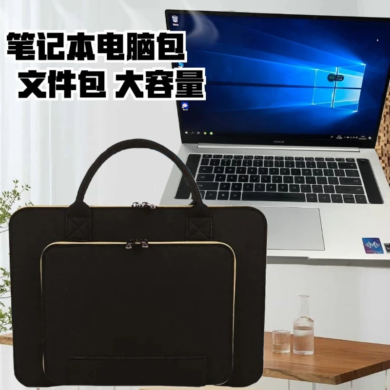 Borsa per laptop femminile ad alto livello di aspetto Materiale in feltro alla moda Borse per laptop da 13,3, 14 pollici 15,6 Pacchetto per computer di grande capacità 16