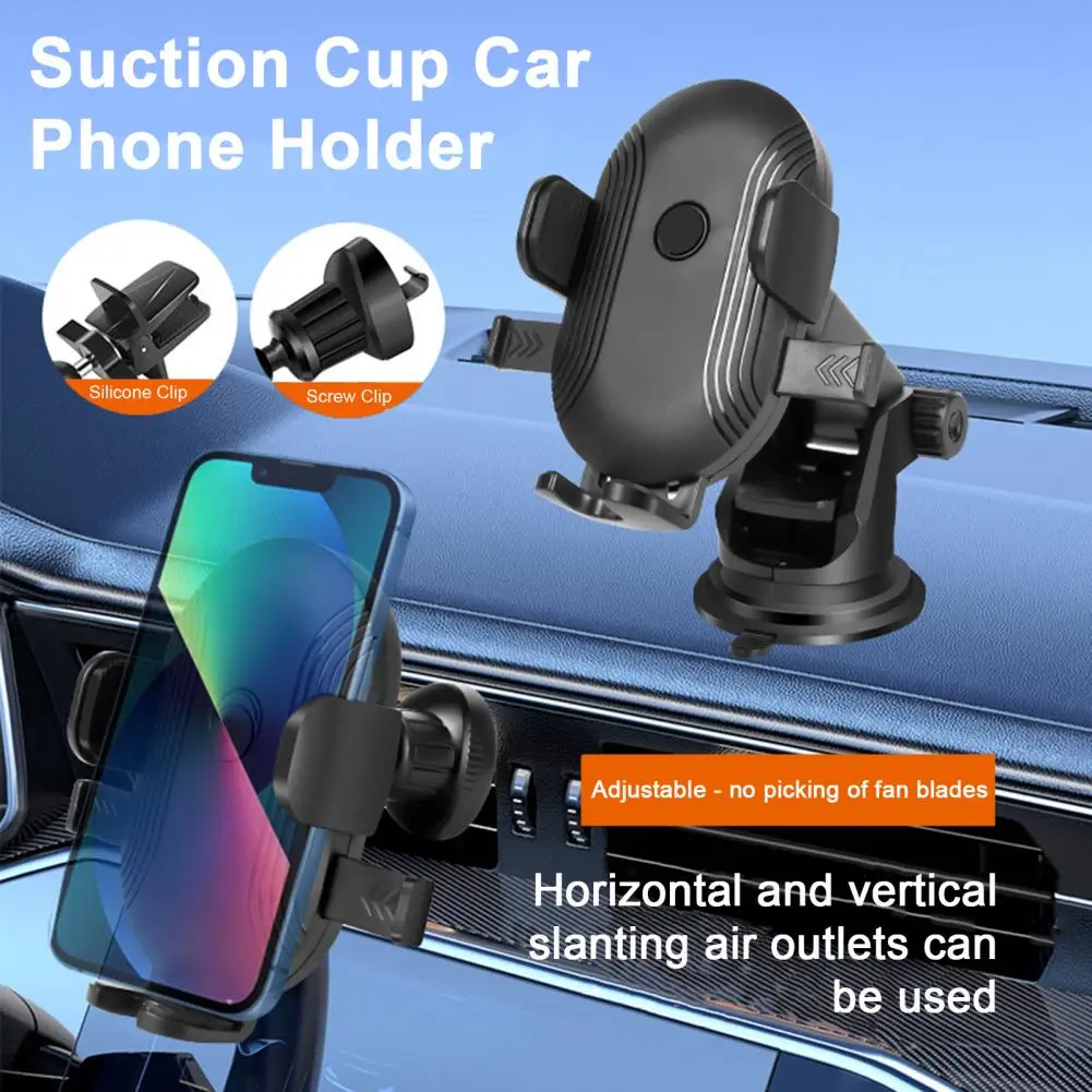 

Car Phone Holder with Automatic Locking 360 Degree Rotating Convenient Secure Vehicle Phone Stand for All Models