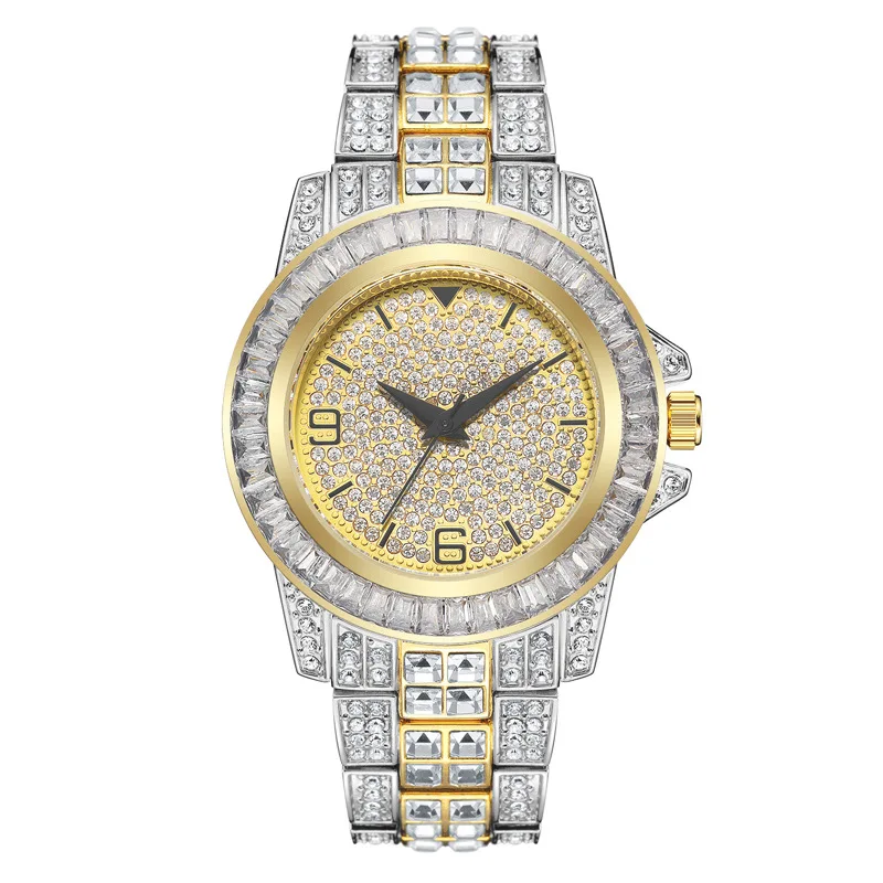 Brand Fashion Gold High end Diamond Inlaid Watch Water Diamond Watch Waterproof Quartz Watch Women's Watch Full Sky Star