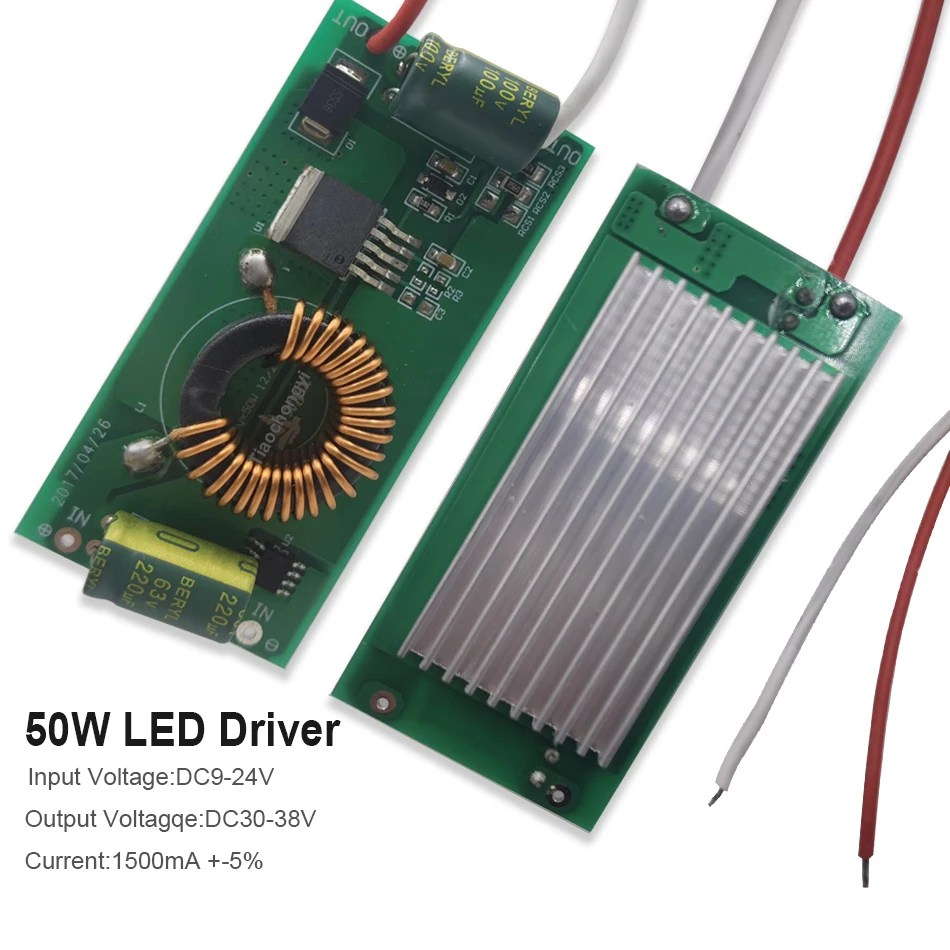 DC9V-24V to DC Constant Current LED Driver 10W 20W 30W 50W DC input ower Supply for 10W 20w 30w 50w white Green Blue led lamp