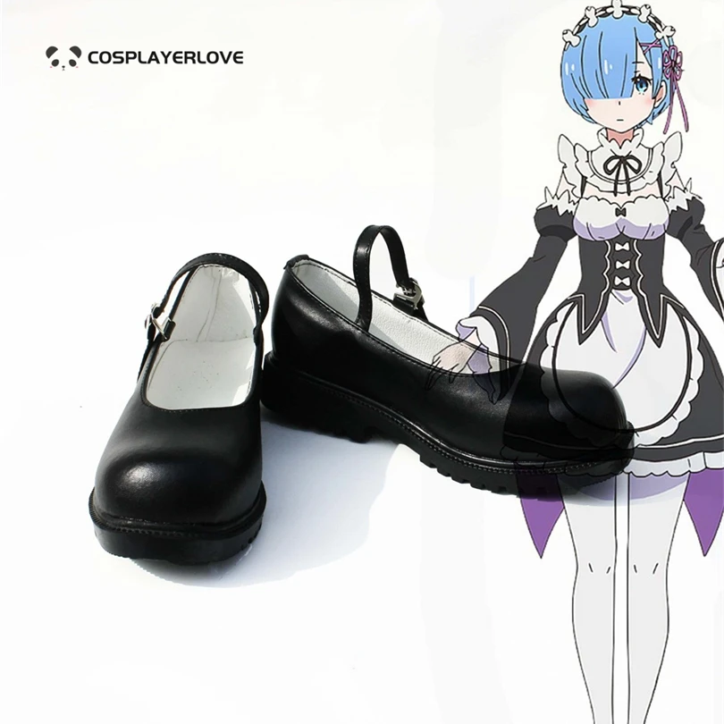 2026 Anime Re: Life a Different World from Zero REM/RAM Cosplay Large Size Shoes Boots Custom Made