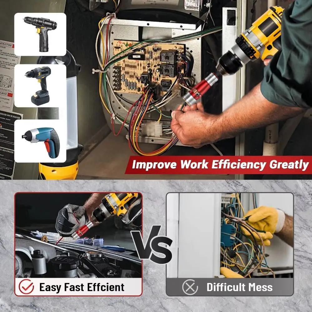 

Durable Multi-Function Wire Stripper Waterproof Portable Wire Stripper Kit Twister Kit Compatible with Hard and Soft Wires