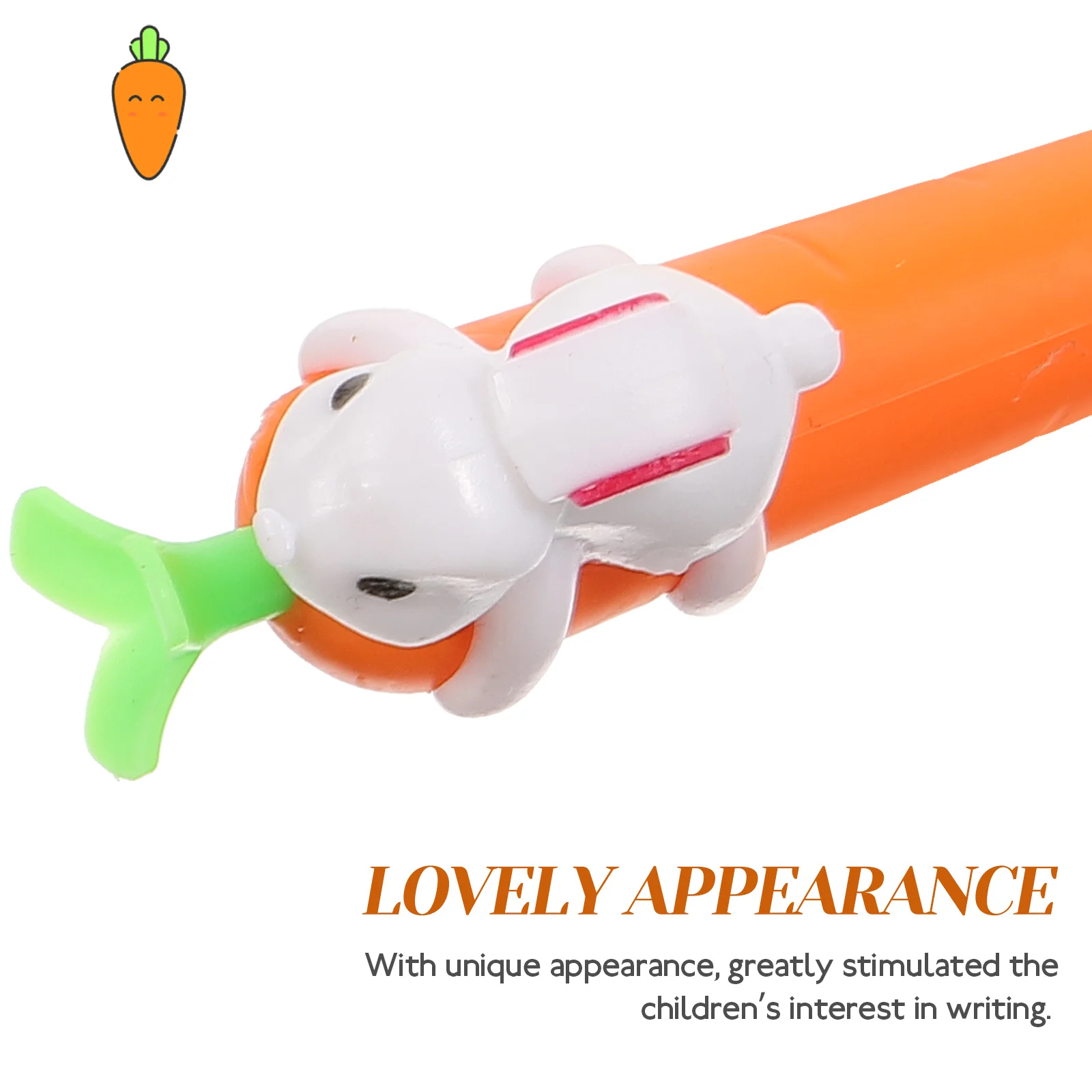 

15pcs Cartoon Pen Gel Ink Pens 0.5mm Neutral Writing Carrot Shape Rabbit Pattern Note Taking Bulk Office Student Gifts
