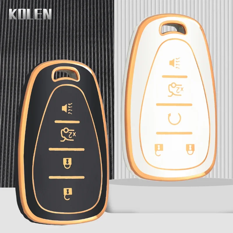 

New TPU Car Remote Key Case Cover Shell Fob For Chevrolet Chevy Camaro Cruze Malibu Sonic Volt Tracker Spark Bolt Trax Keyless