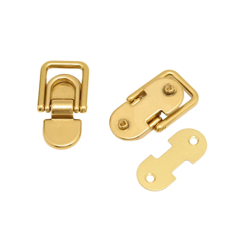 1piece Brass Bag Anchor D Ring Square Ring Bag Hanger Dual-use Connector Arch Bridge for Leather Craft Bag Strap Handle Parts