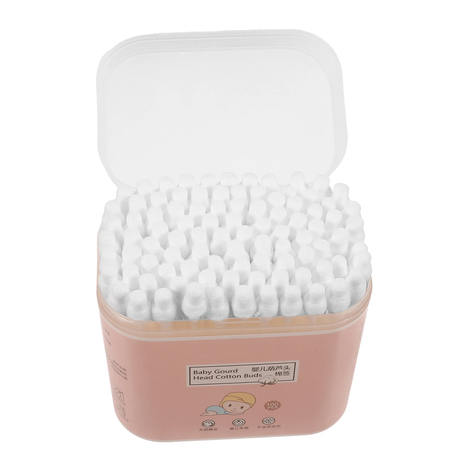 

100pcs Cotton Swabs Large Tips Double-Headed Ear Nose Cleaning Supplies Earwax Remover Biodegradable Cotton