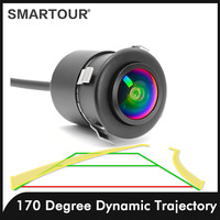 AHD 1080P Dynamic Track Reversing Camera Wide-Angle HD Night Vision Backup Camera Ccd Steering Guide Lines Suitable for Cars
