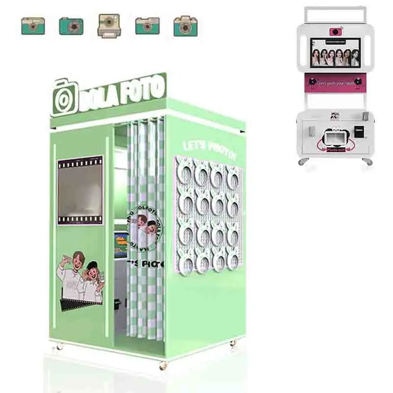 Vintage Photo Booth Remote APP Operation Selfie Software Fashion Photobooth for Wedding Custom